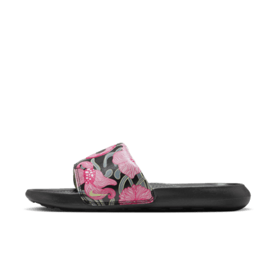 Nike slides with flowers best sale